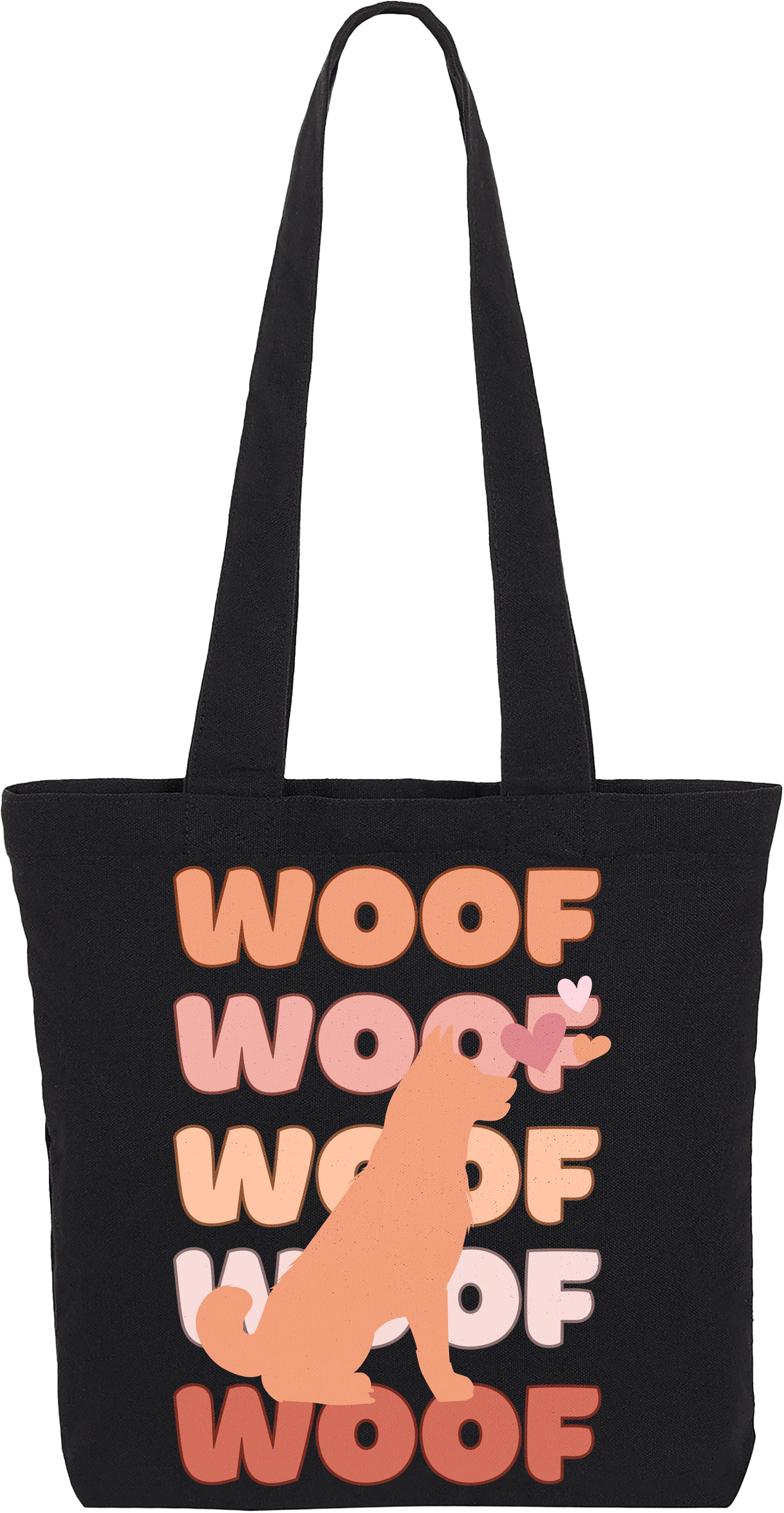 Peach Fuzz Woof Tote Bag