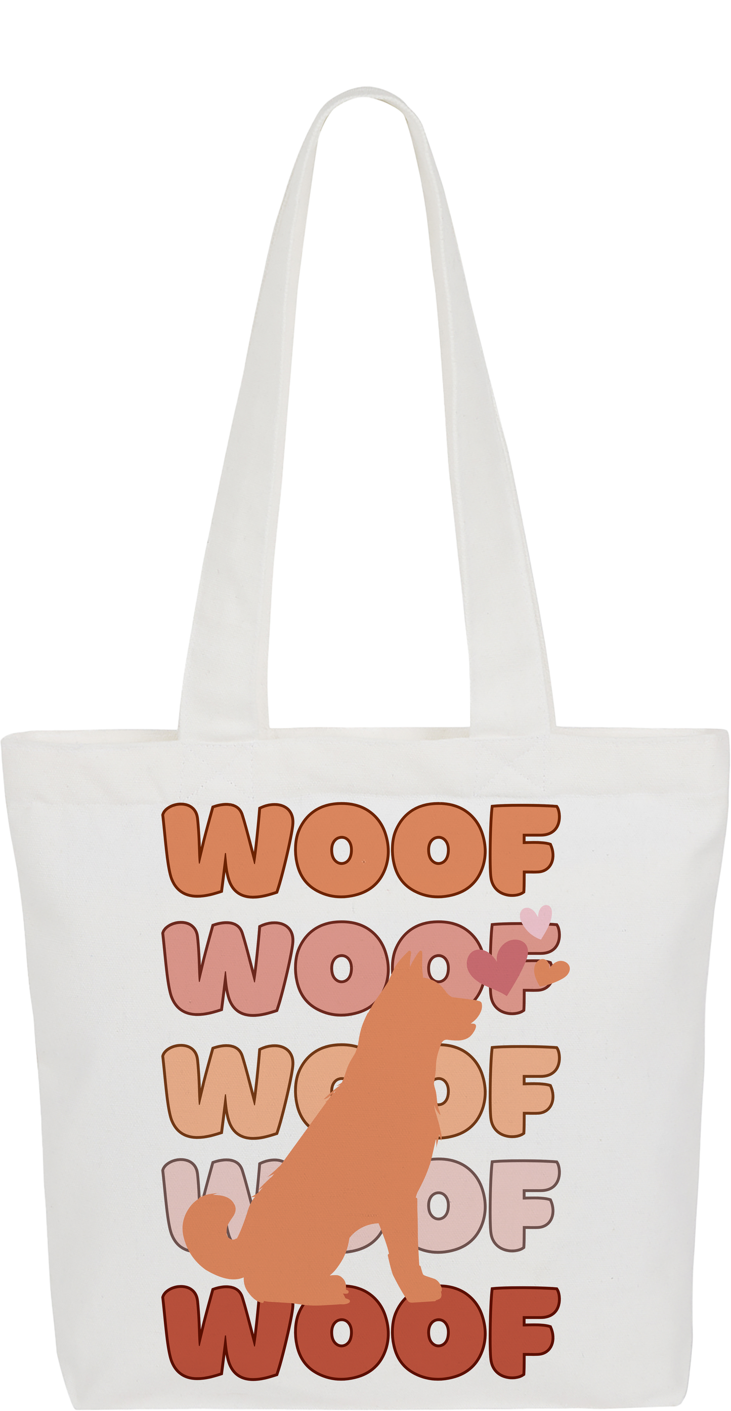 Peach Fuzz Woof Tote Bag